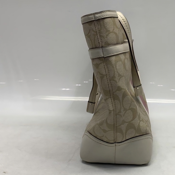 Coach Beige and Pink Signature Tote Bag - Picture 3 of 7